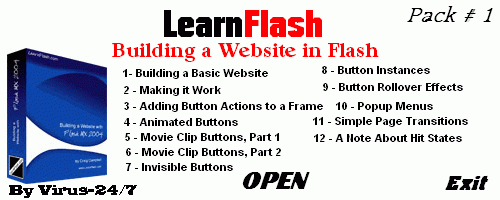 Building Websites in Flash 8, From LearnFlash.com video training by Virus-24/7