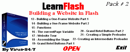 Building Websites in Flash 8, From LearnFlash.com video training (pack #2 & pack #3) by Virus-24/7